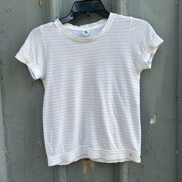 le petit bateau gold striped t shirt, size 12 - Picture 1 of 7